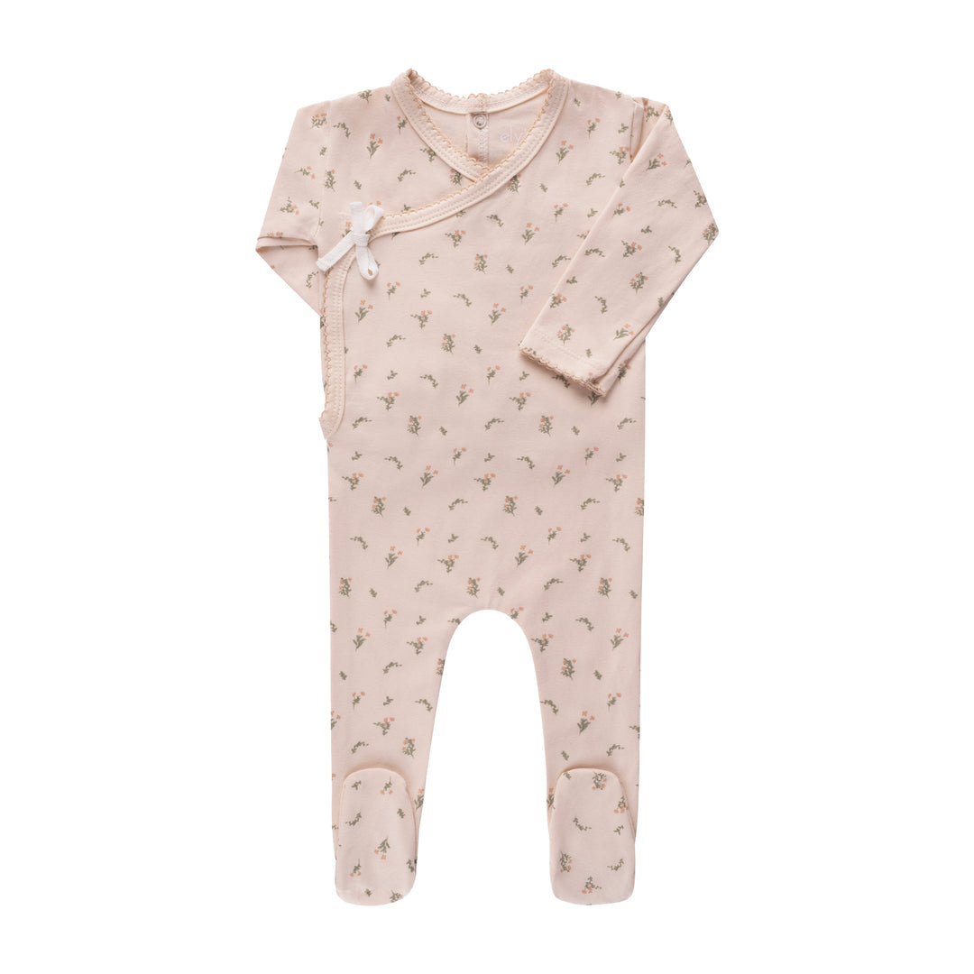 Ely's & Co Printed Ginkgo - Blush - Footie