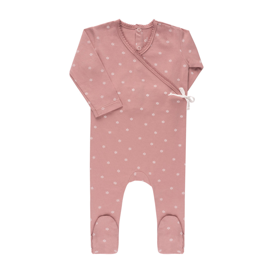 Elys & Co Floral Kimono Cranberry Footie