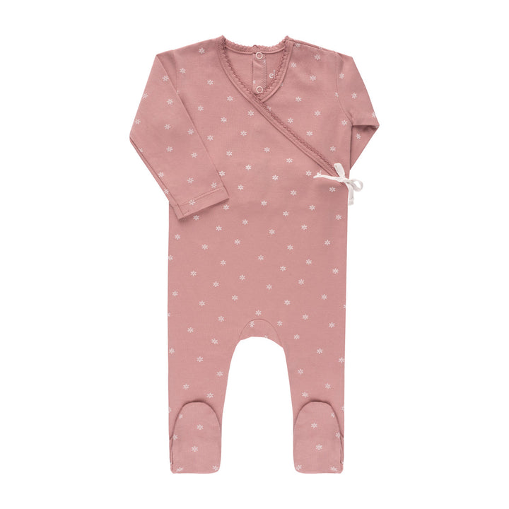 Elys & Co Floral Kimono Cranberry Footie