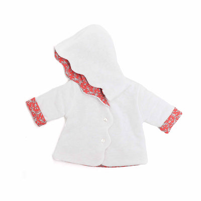 La Mascot White/Floral Scalloped Jacket