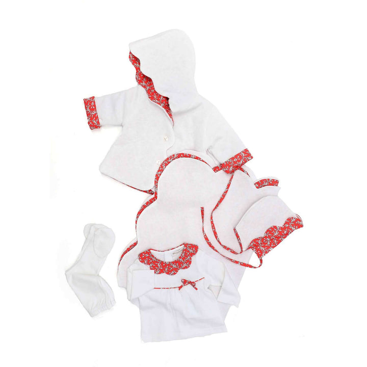 La Mascot White/Floral Scalloped Jacket