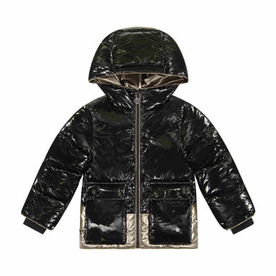 Cozy Coop Metallic Piping Jacket - Black/Oatmeal - Style# J-2360