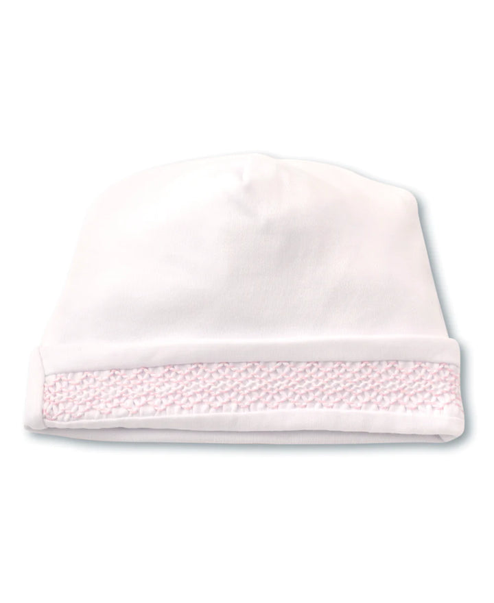Kissy Kissy White/Pink Smocked Hat