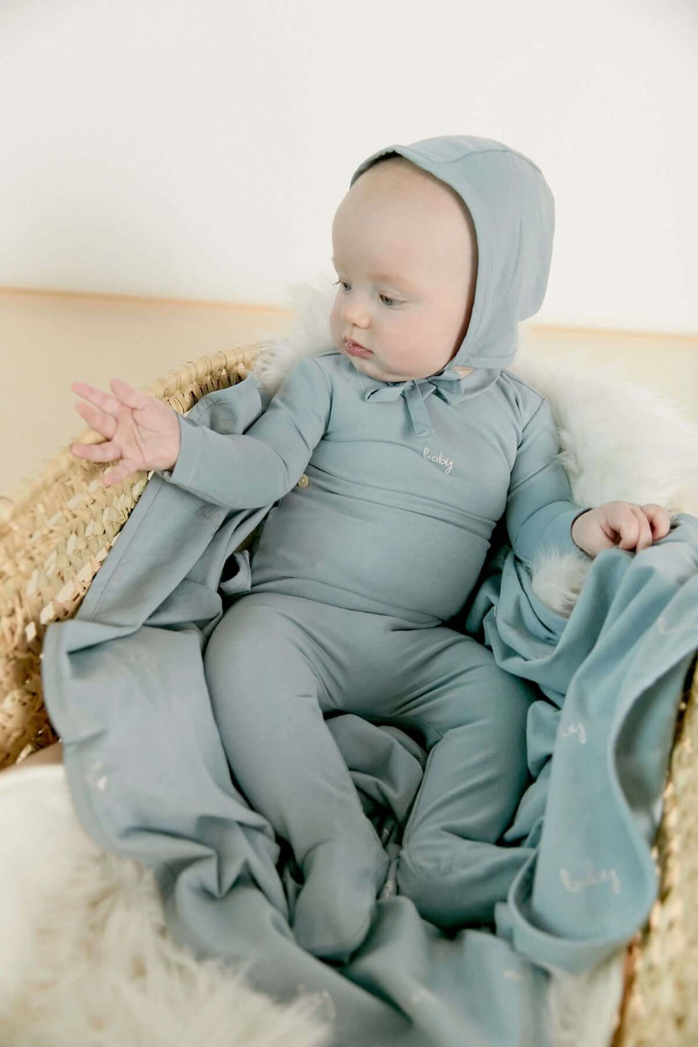 KIPP Baby Collared Romper - Sage