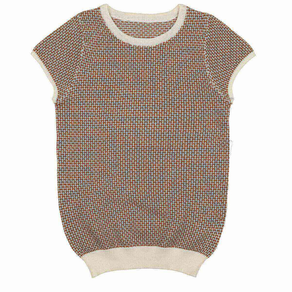 Sweet Threads Luggage/Cream Layla Top