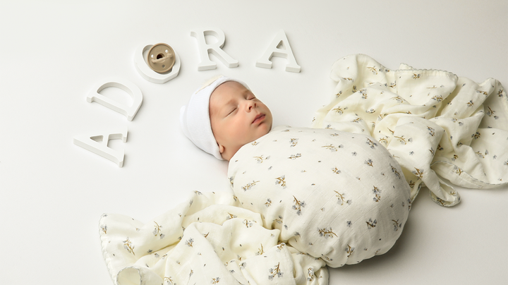 Adora Floral Boys Swaddle + Cloth