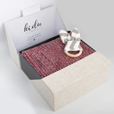 kidu merlot weave blanket gift box