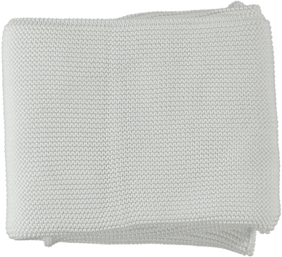 Pequeno TOCON Baby Ribbed Knit White Blanket