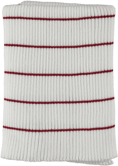 Pequeno TOCON Baby Ribbed Knit Striped Blanket (Red/White)