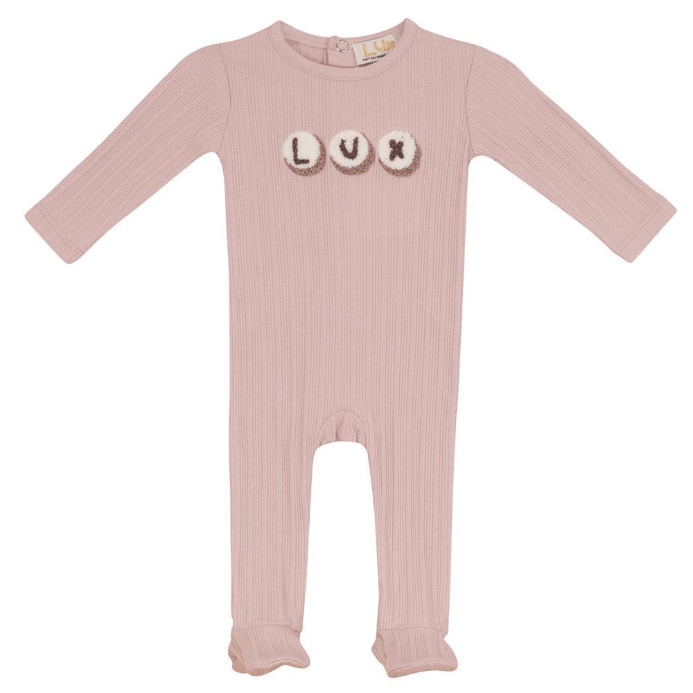 SB1CY1372BG , lux ribbed onesie,ribbed footie