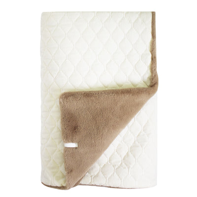 kipp baby white quilted blanket