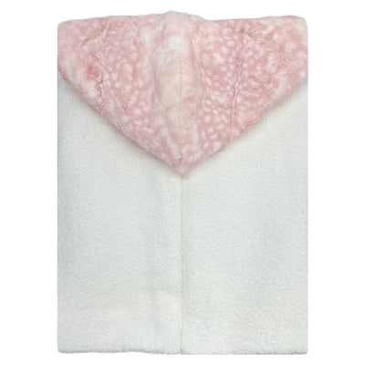 white fawn rosewater hooded towel