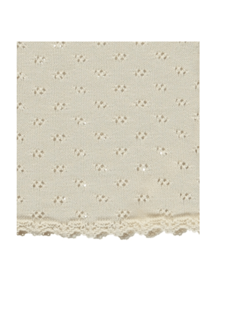 Pointelle Crochet Knit Blanket