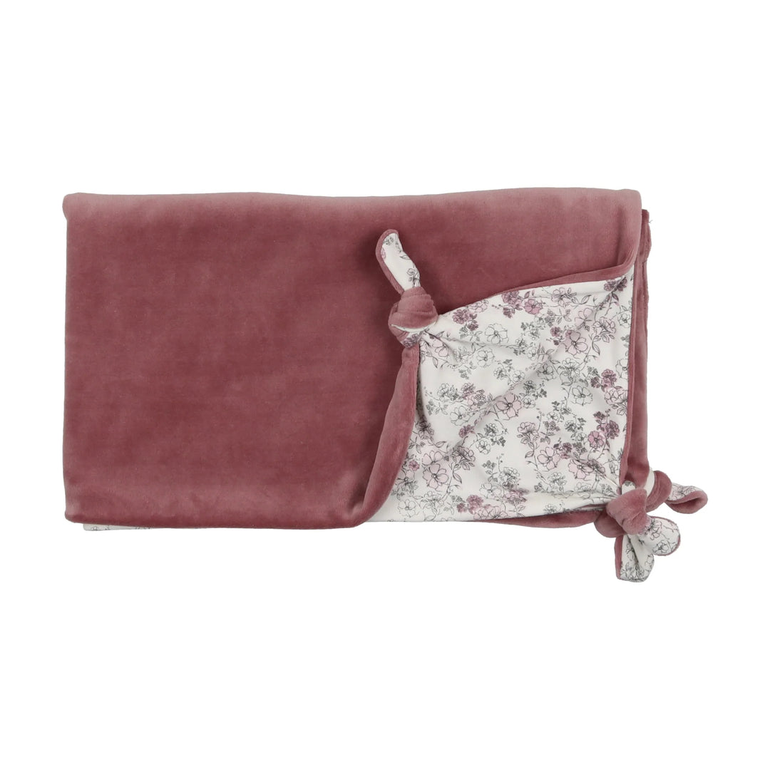 bee dee mauve knot velour blanket