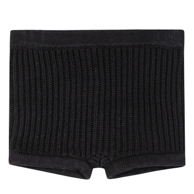 sweet threads black knit ribbed shorts