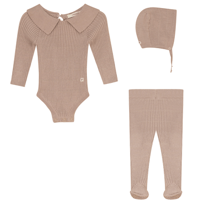 baby knit 3 piece set with shimmer 1