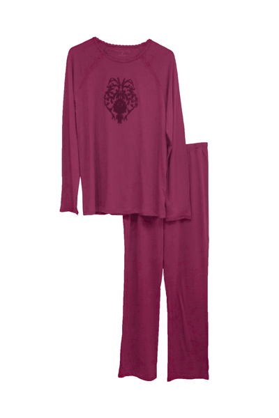 women medallion print pajama sets long sleeve tops and pants pj sets joggers loungewear sleepwear 2