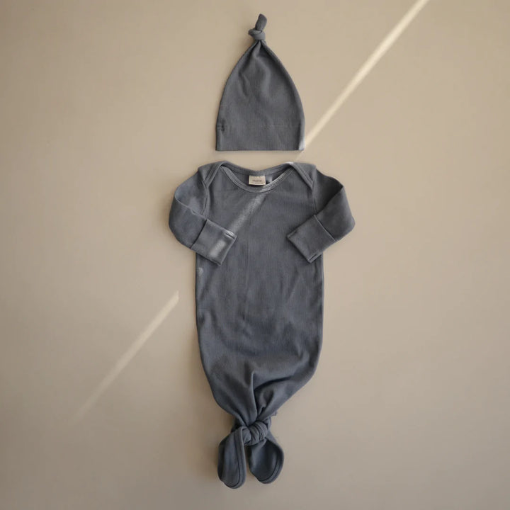 Mushie Ribbed Baby Beanie (Colors)