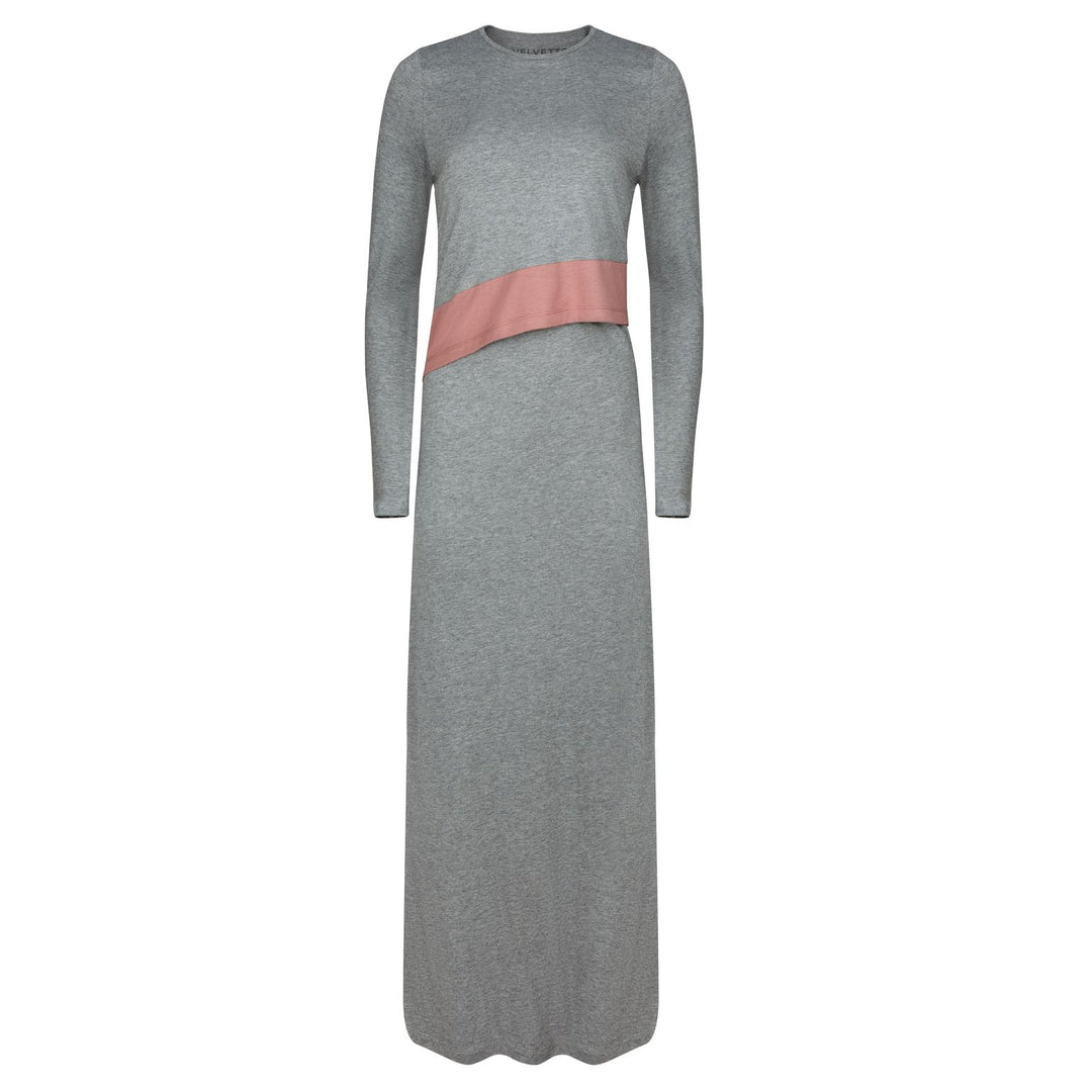 brand new pima cotton womens color block nursing nightgown